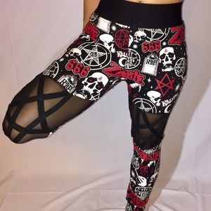 Killstar Rib Zombie Pentagram Leggings